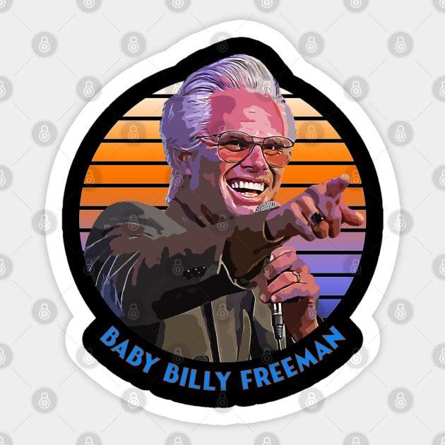 Baby Billy Freeman - Sunset Vintage Retro / Synthwave Sticker by Tv Moments